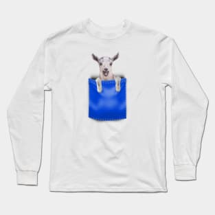 Pocket Goat (Blue) Long Sleeve T-Shirt